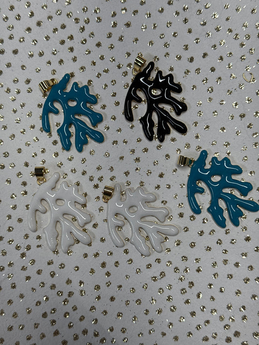 PENDANT CORAL BRANCH GOLD PLATED 18 KT MIXED COLORS 1 PC
