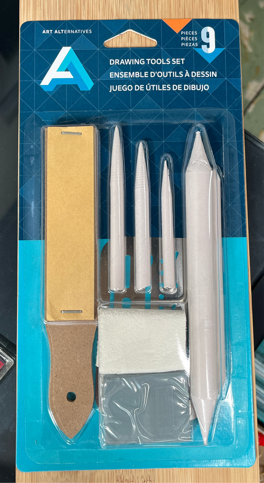 DRAWING TOOLS SET ART ALTERNATIVES 9 PC