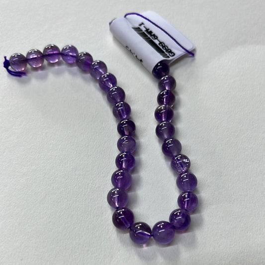 AMETHYST 6MM ROUND 1 STRAND 7.6 INCHES ABOUT 32 PCS