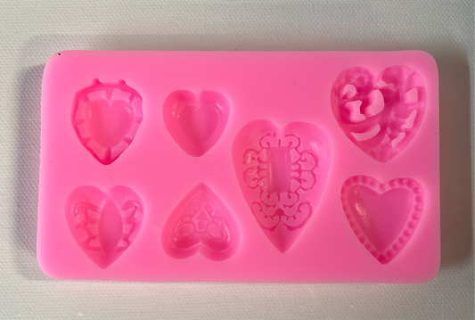 MOLD RESIN 7 HEARTS