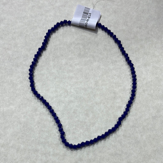 GLASS JADE BICONE 4.5X4MM DARK BLUE