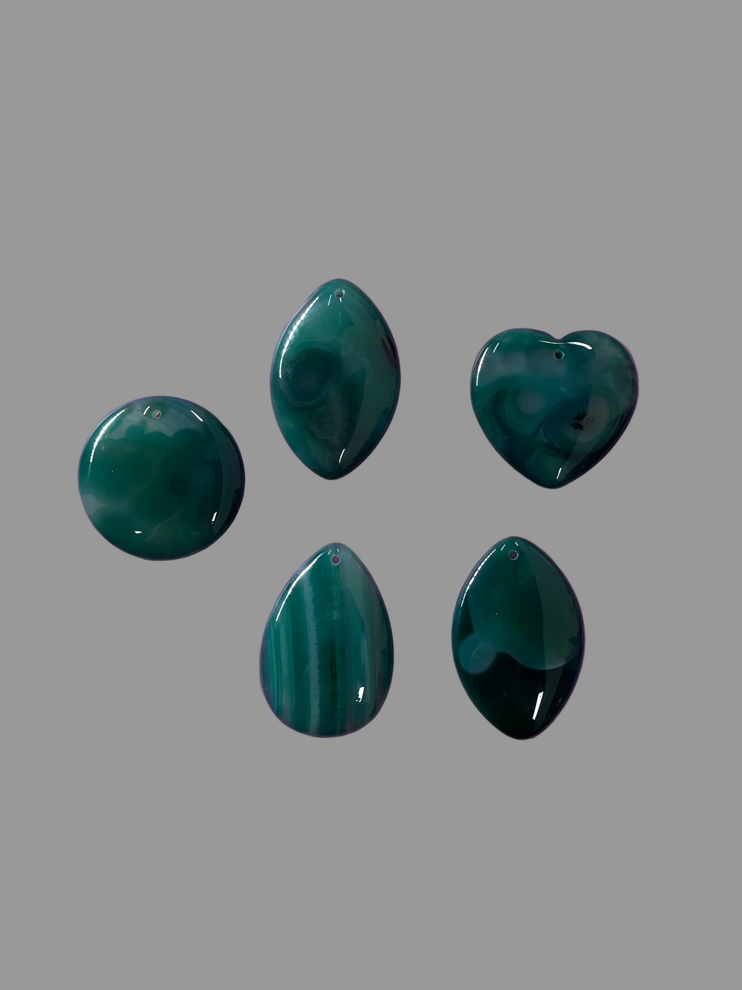 PENDANT TEAL AGATE MIXED SHAPES 36-54MM 1 PC