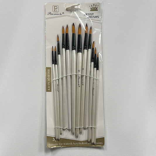 BRUSH SET ROUND 12 PC