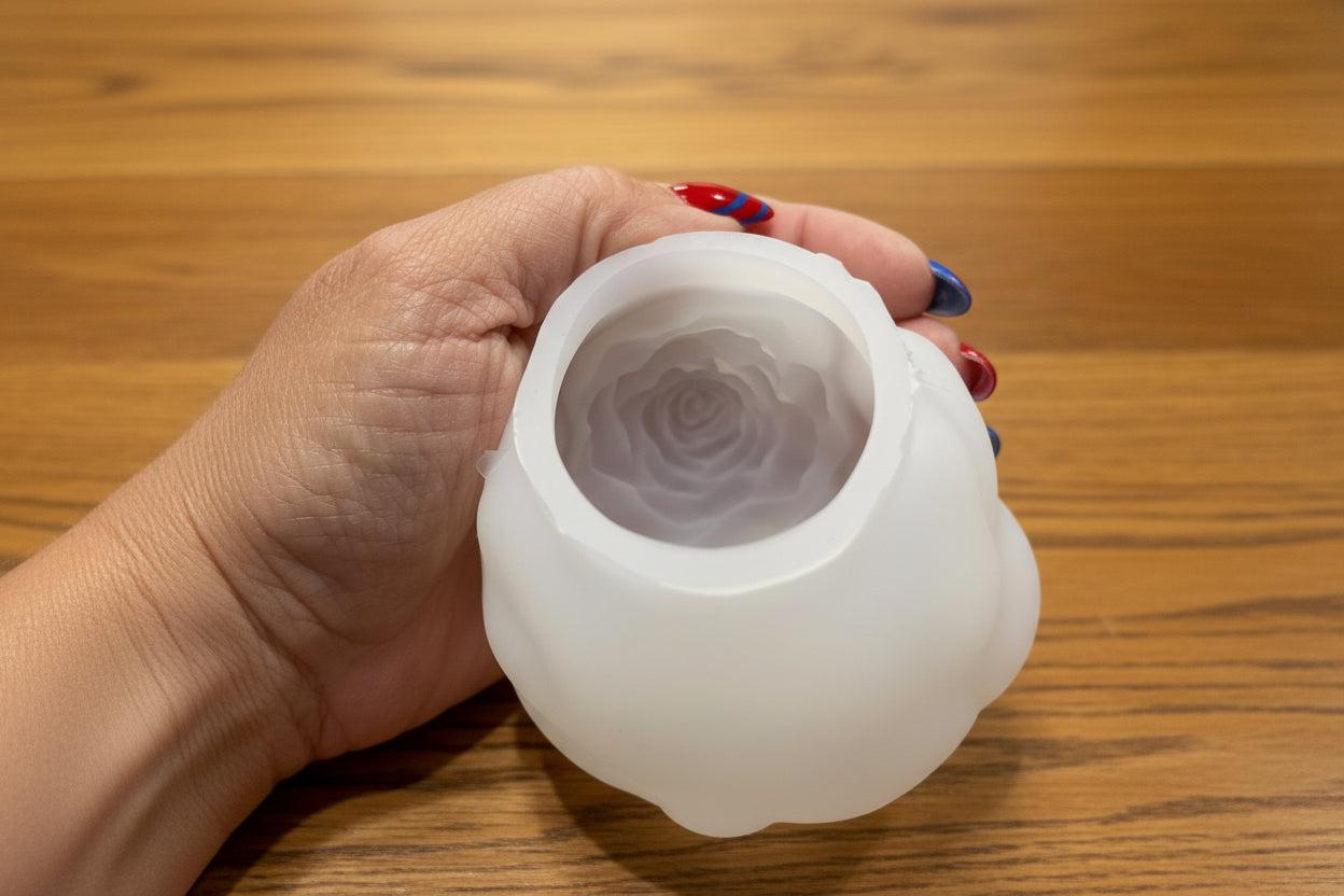 CANDLE MOLD ROSE BOWL