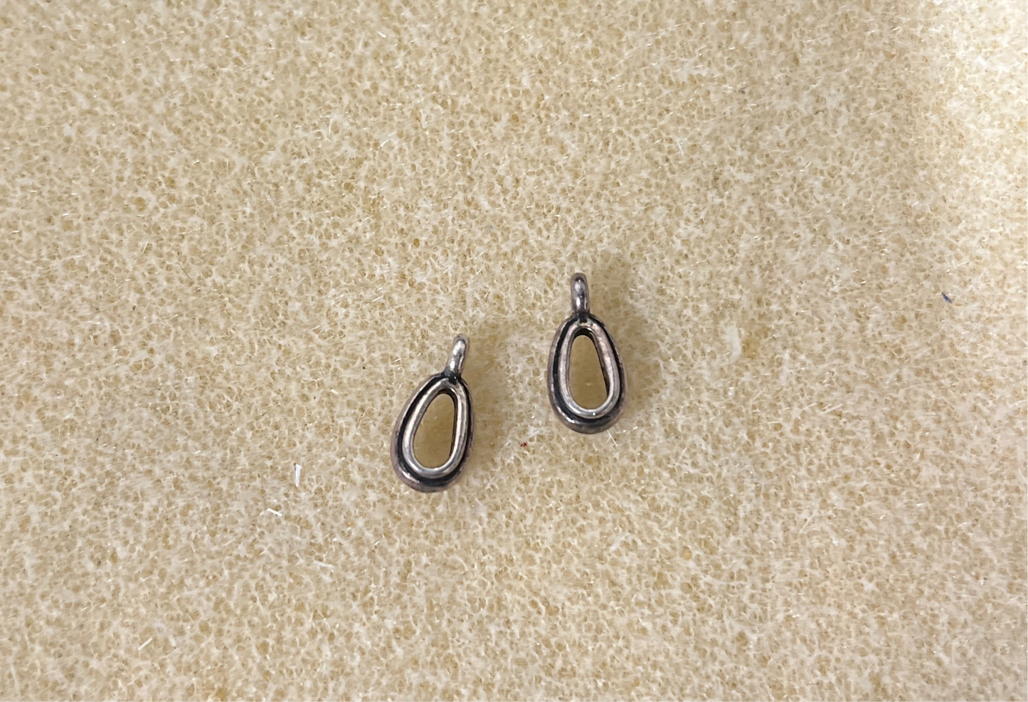 Bail & loop 5mm copper & antique silver 2 pc