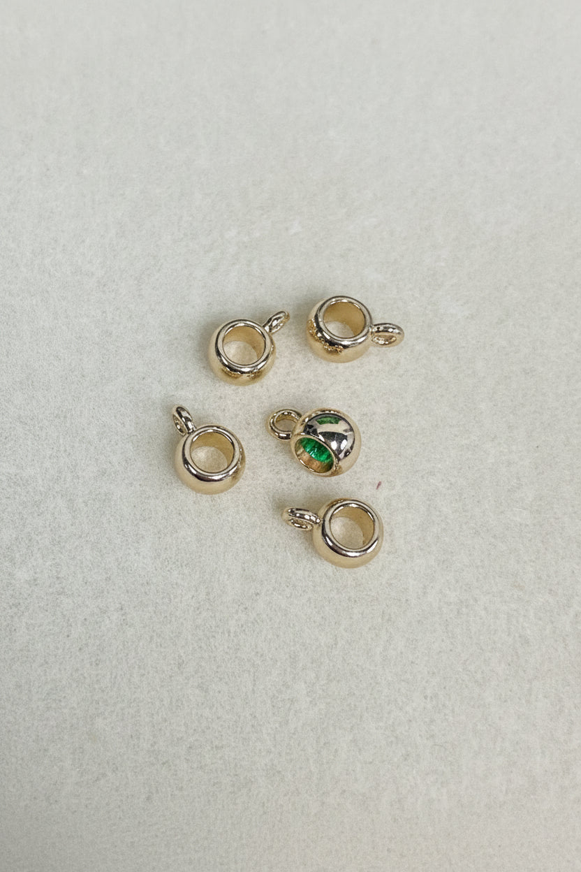 BAIL TUBE 11X5MM LIGHT GOLD 5 PC