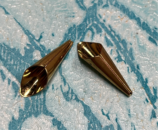 CORD END CONE GOLD PLATE 21 mm 2PC
