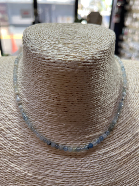 AQUAMARINE 4MM ROUND 1 STRAND