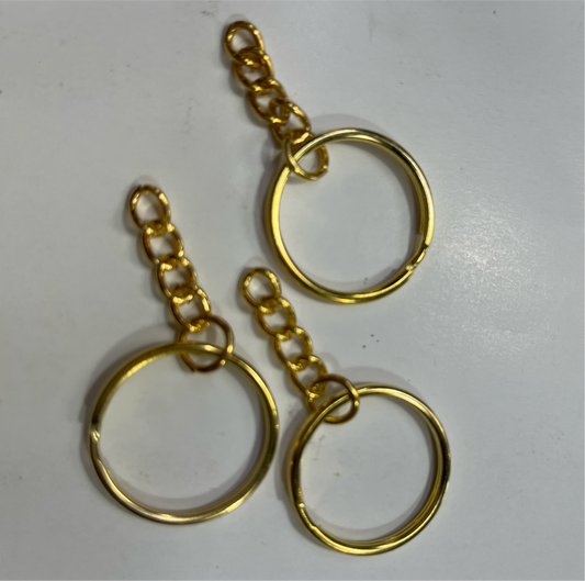 KEYCHAIN GOLDEN 25X21MM 10PC
