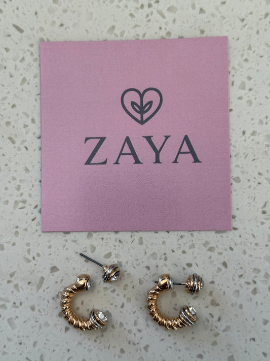 OPHELIA STUD HOOP EARRINGS