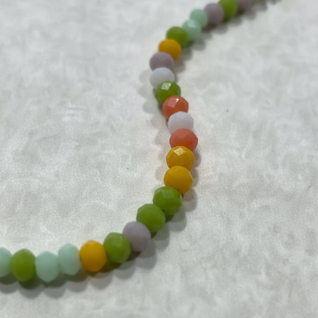 GLASS RONDELLE 3X2MM MIX COLOR