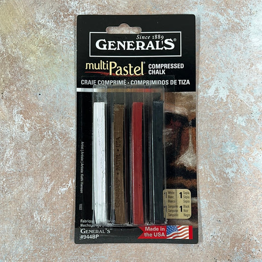 COMPRESSED PASTEL CRAYON GENERALS 4 COLORS