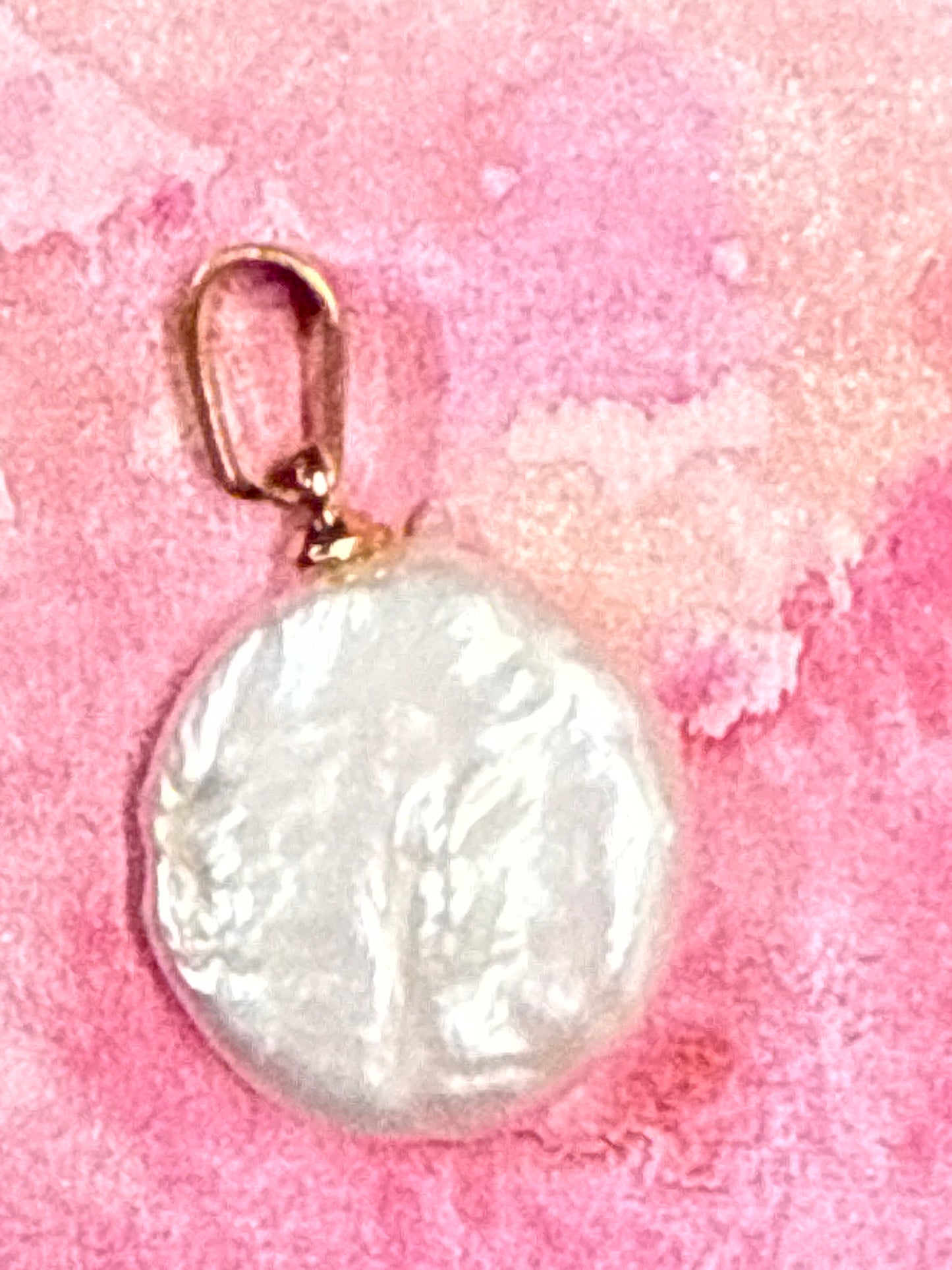 KESHI PEARLPENDANT STAINLESS STEEL GOLD PLATED 1 PC