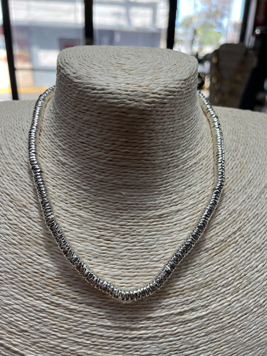 HEMATITE WAVE FLAT ROUND 6X1.5MM LIGHT PLATED 1 STRAND