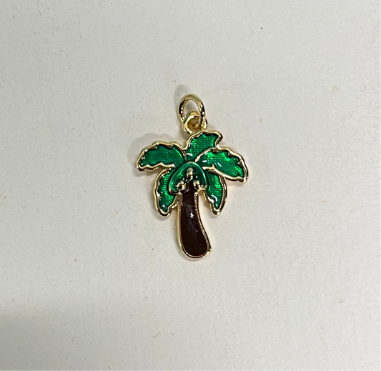 PENDANT COCONUT PALM GP 18 kt