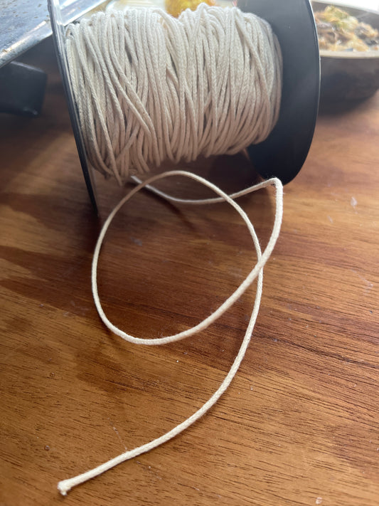 Pabilo Zinc Core sin cera 1 yarda