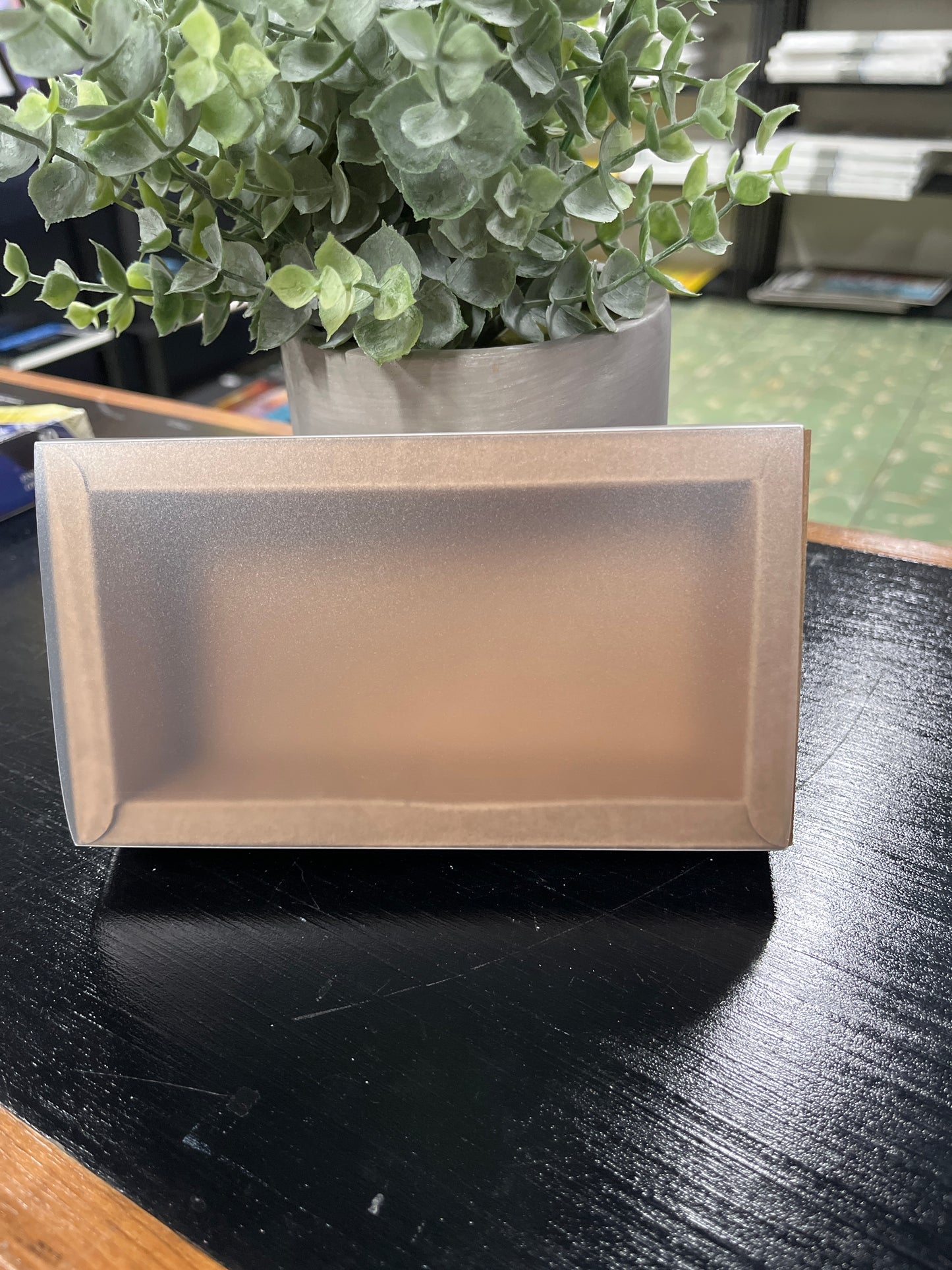 RECTANGULAR DRAWER BOX WITH CLEAR PLASTIC COVER BLACK OR KRAFT 1 PC