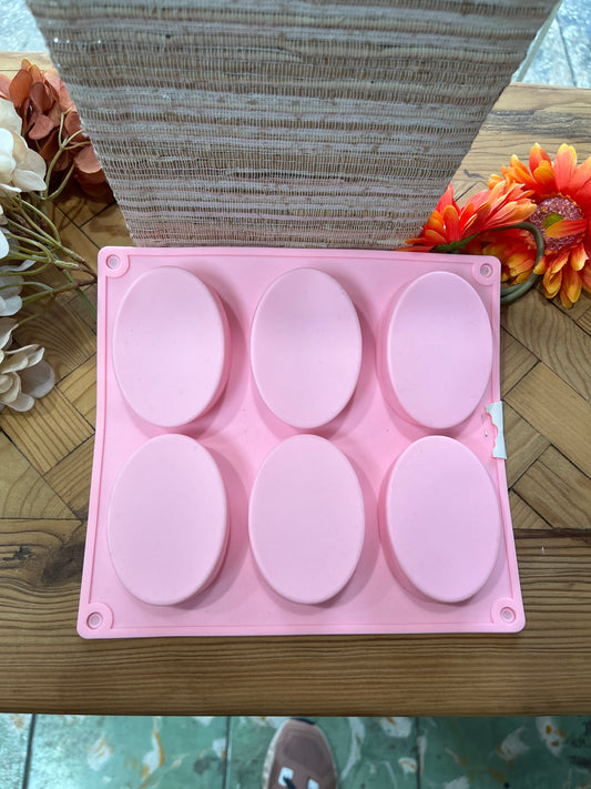 MOLDE SILICONE RECTANGULAR/ OVALADO 6 CAVITIES