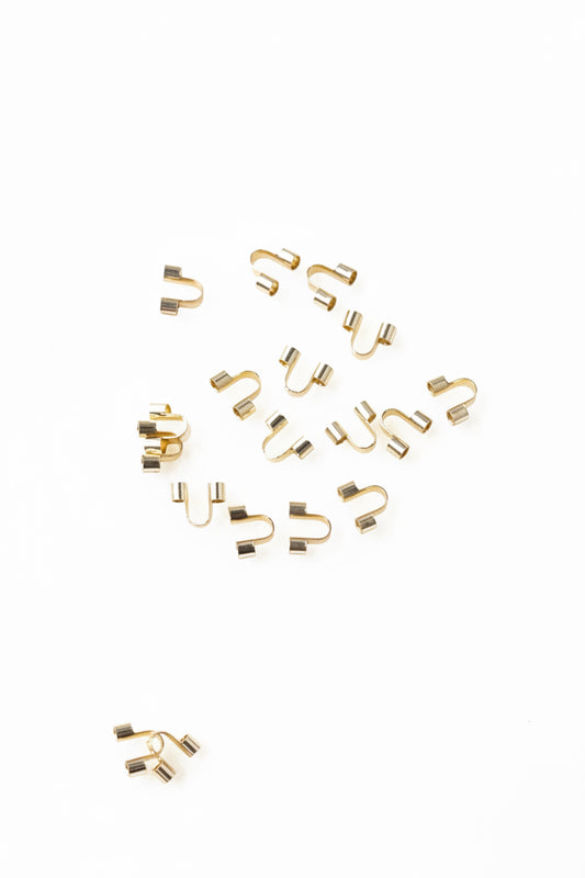 WIRE GUARDIAN STAINLESS STEEL GOLD PLATED 18 KT 5X6MM 10 PC