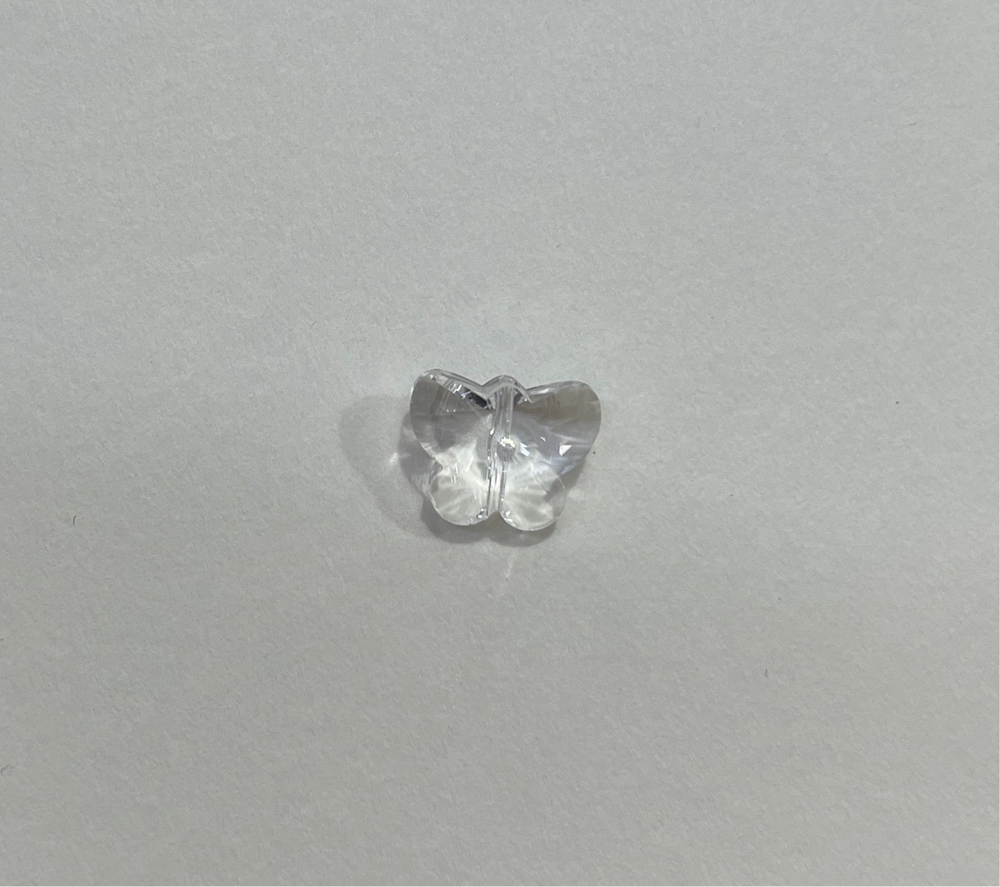 BUTTERFLY CRYSTAL CLEAR 16X16MM 2 PC