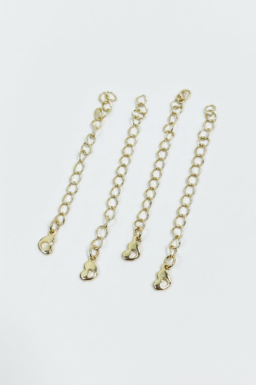 CHAIN EXTENDER WITH HEART 24 kt GP