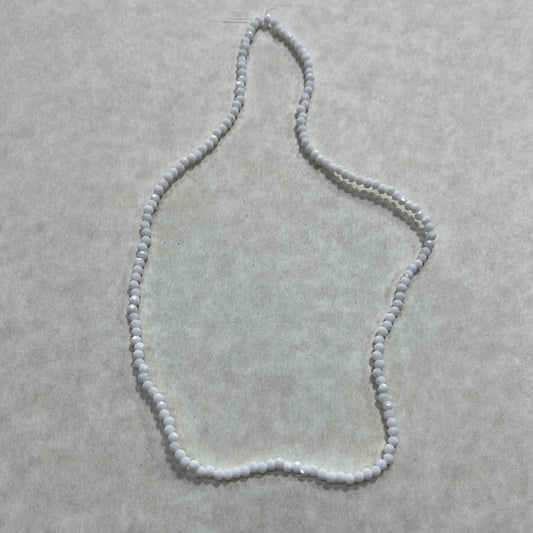 GLASS RONDELLE 2.5MM WHITE OPAQUE