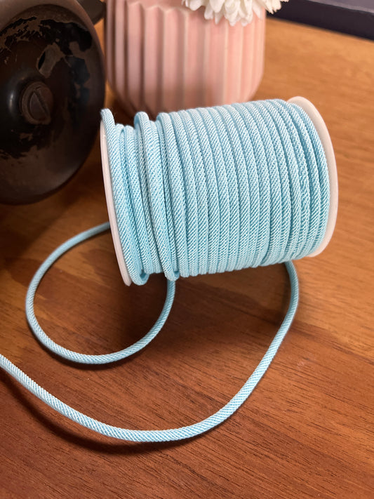TWISTED CORD 3MMLIGHT SKY BLUE PER YARD