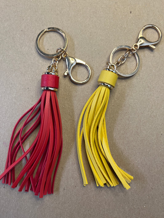 KEYCHAIN TASSEL 17.5MM LEATHER LOBSTER 1 PC