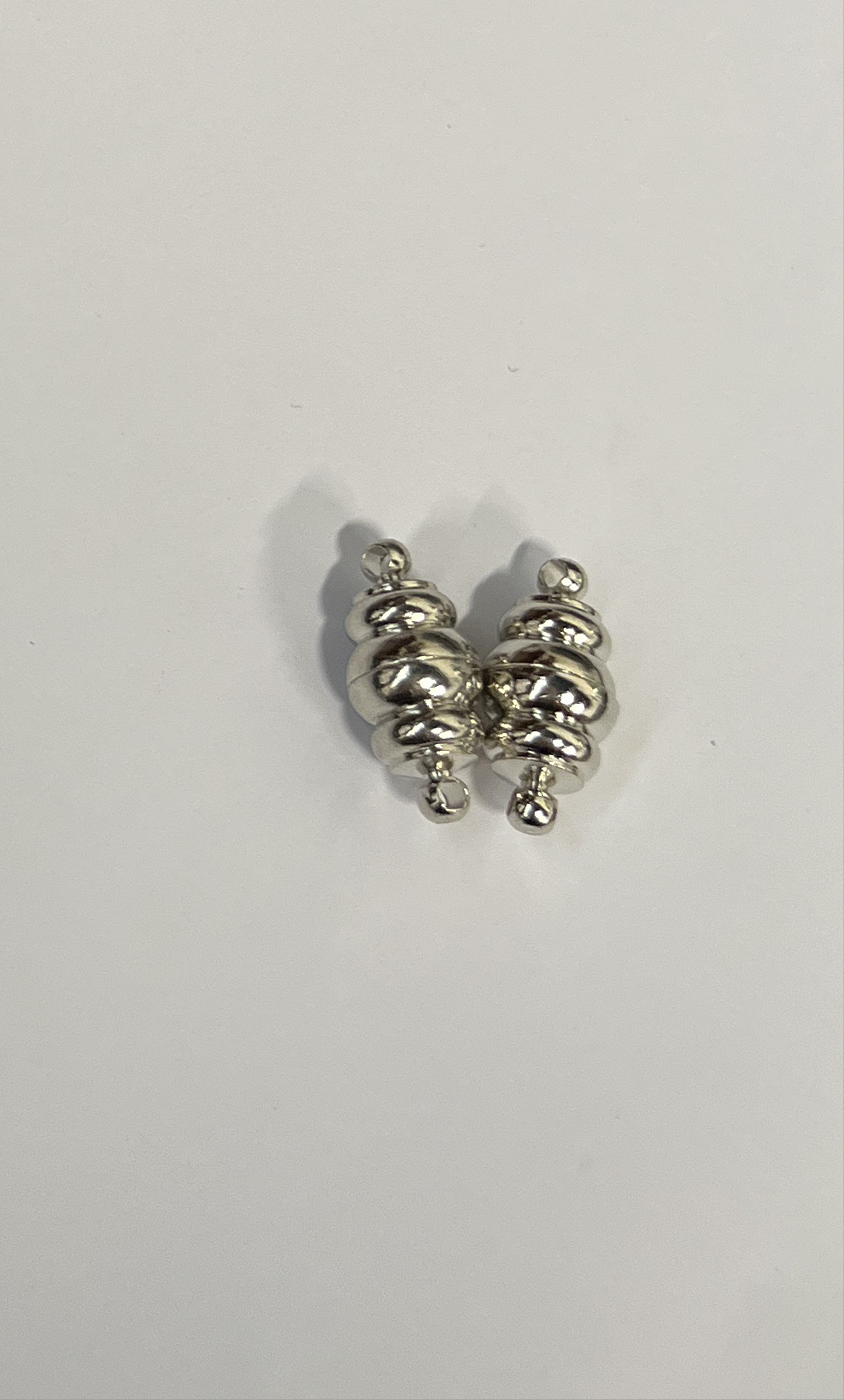 MAGNETIC CLASP PLATINUM WITH LOOPS 19X9MM 2 PC