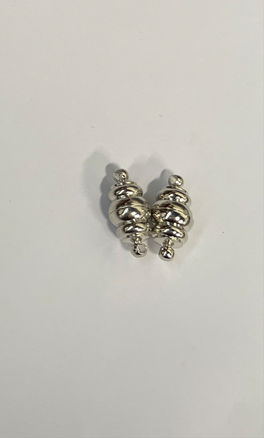 MAGNETIC CLASP PLATINUM WITH LOOPS 19X9MM 2 PC