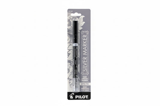 PILOT MARKER EXTRA FINE SILVER CARDED