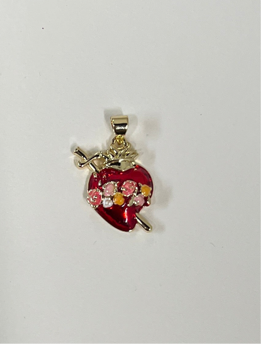 PENDANT INMACULATE HEART 18 kt GP