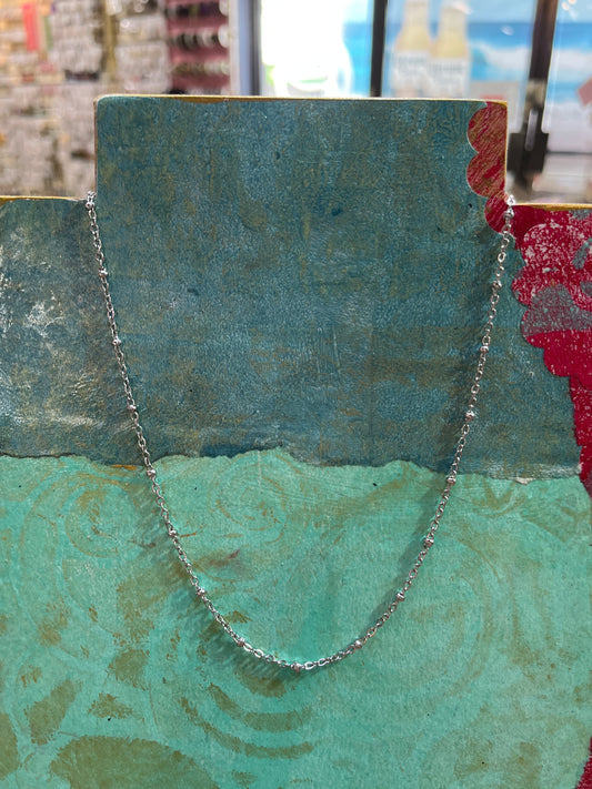 CABLE CHAIN NECKLACE WITH RONDELLE BEADS STAINLESS STEEL 18 INCHES vi