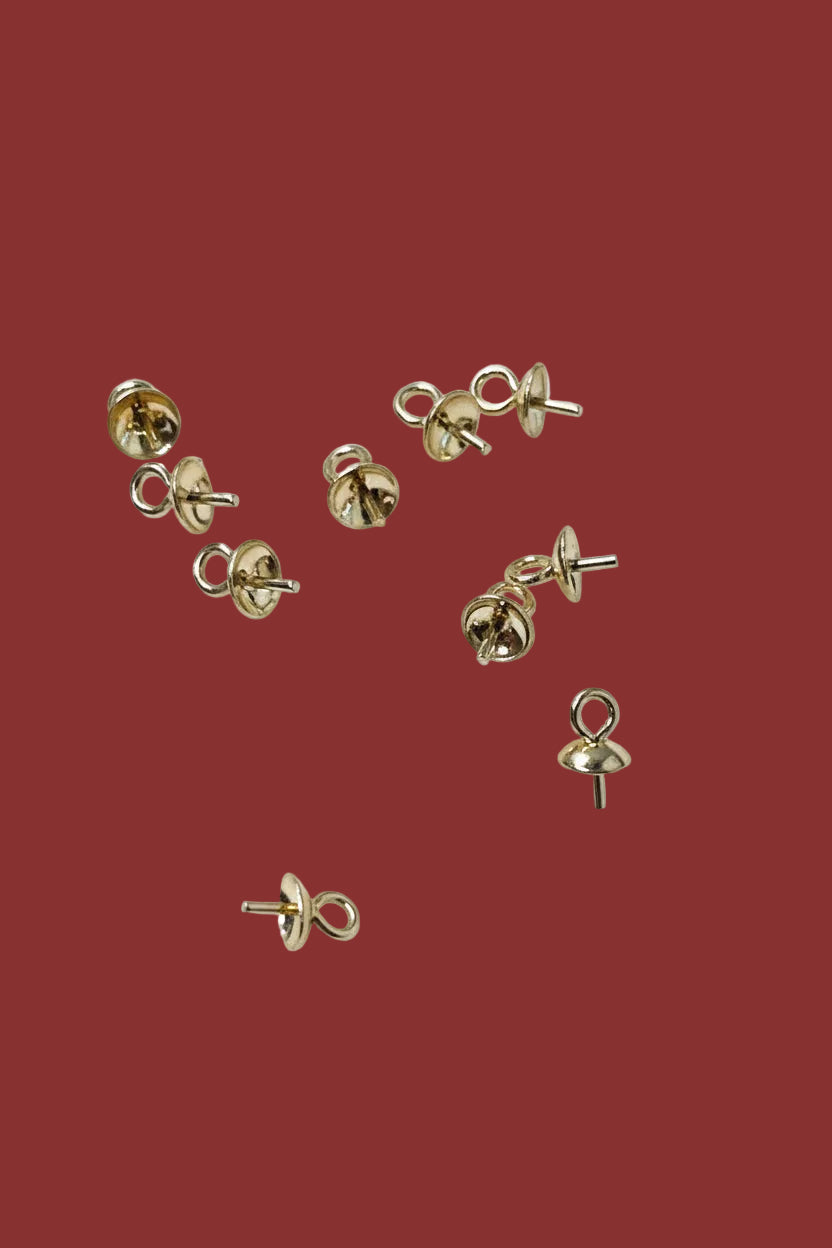 PEARL PEG BAILS PIN SST GOLD