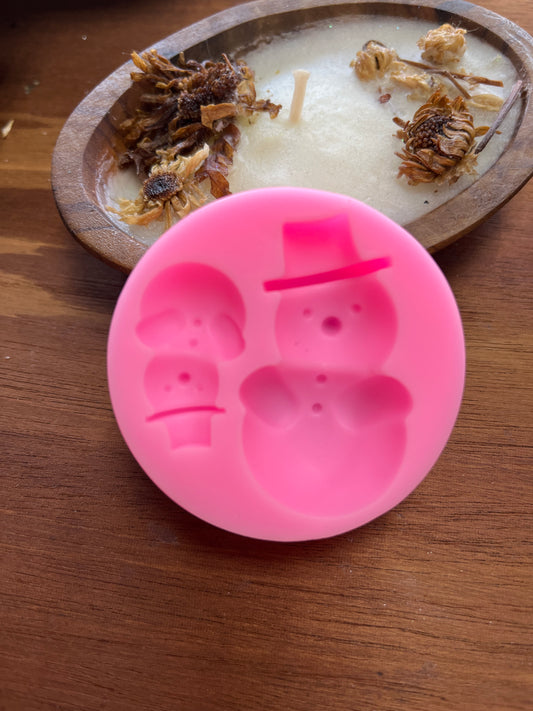 MOLD RESIN CHRISTMAS SNOWMAN 1 PC