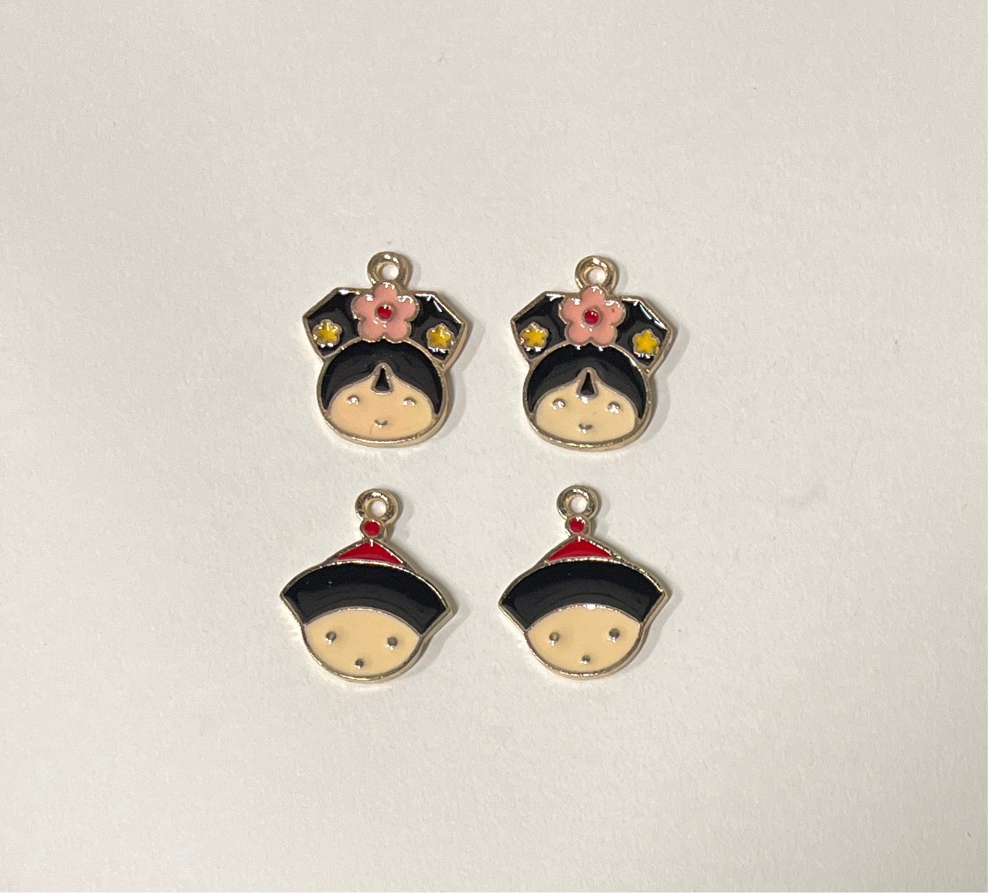 GIRL / BOY FACE CHARM GP ENAMEL