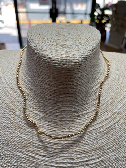 HEMATITE 2MM ROUND LIGHT GOLD PLATE 1 STRAND