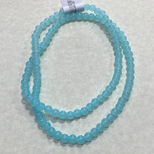 GLASS JADE 8MM PALE TURQUOISE