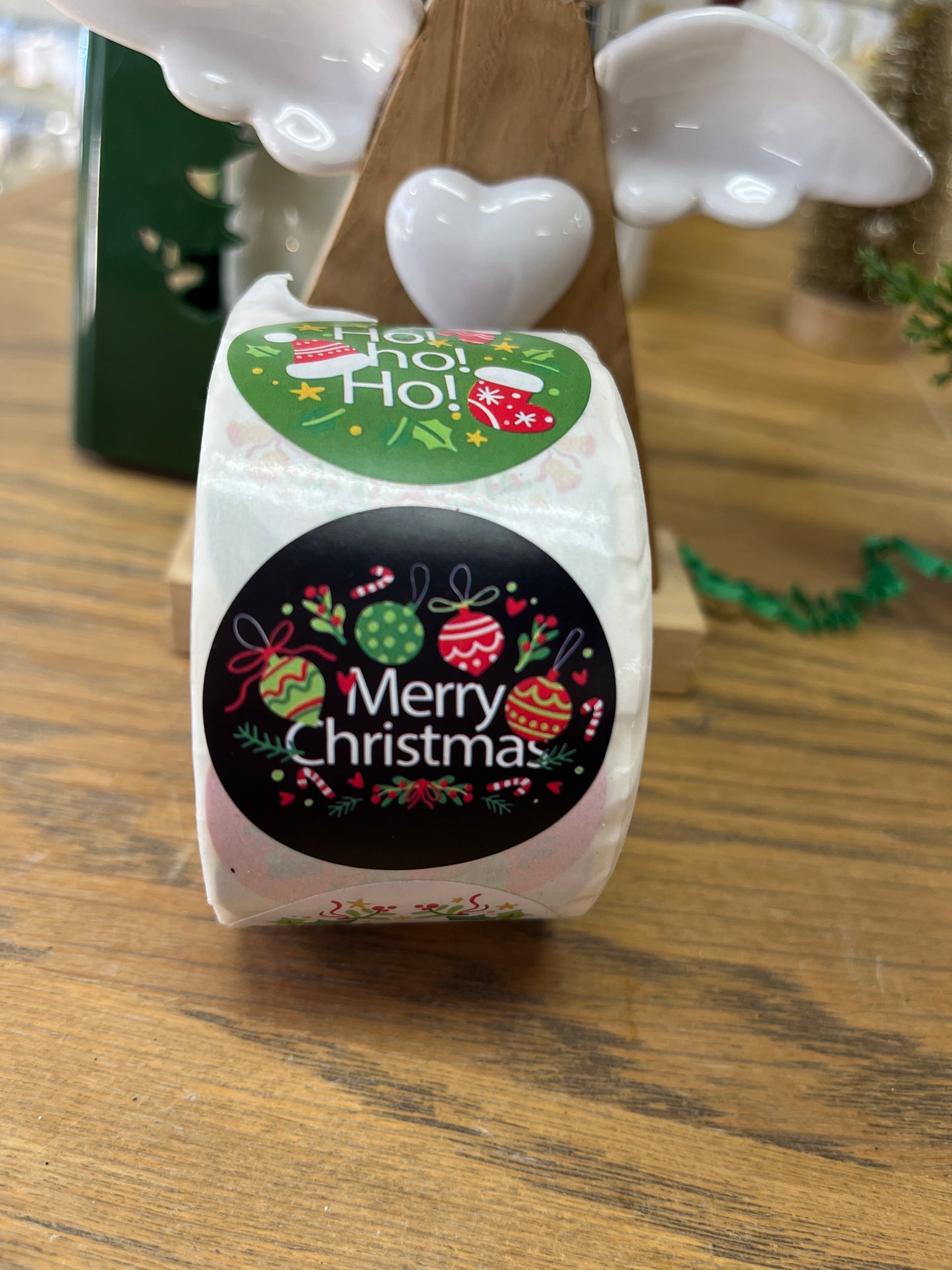 STICKER ROLL CHRISTMAS ROUND 500 PC
