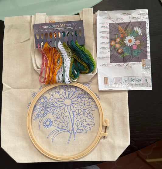 EMBROIDERY KIT TOTE BAG 1 KIT