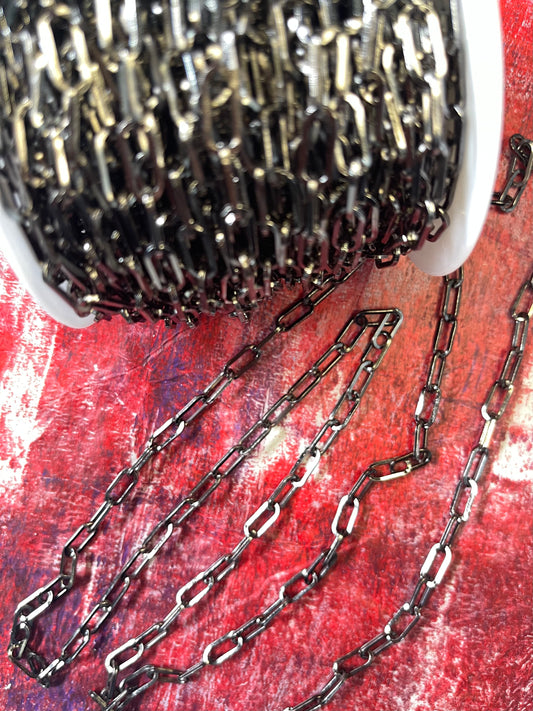 CADENA STAINLESS STEEL PAPERCLIP GUNMETAL