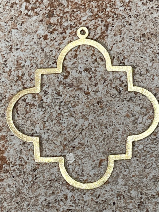 PENDANT ARABIC TILE MATTE GOLD 70X70MM 1 PC