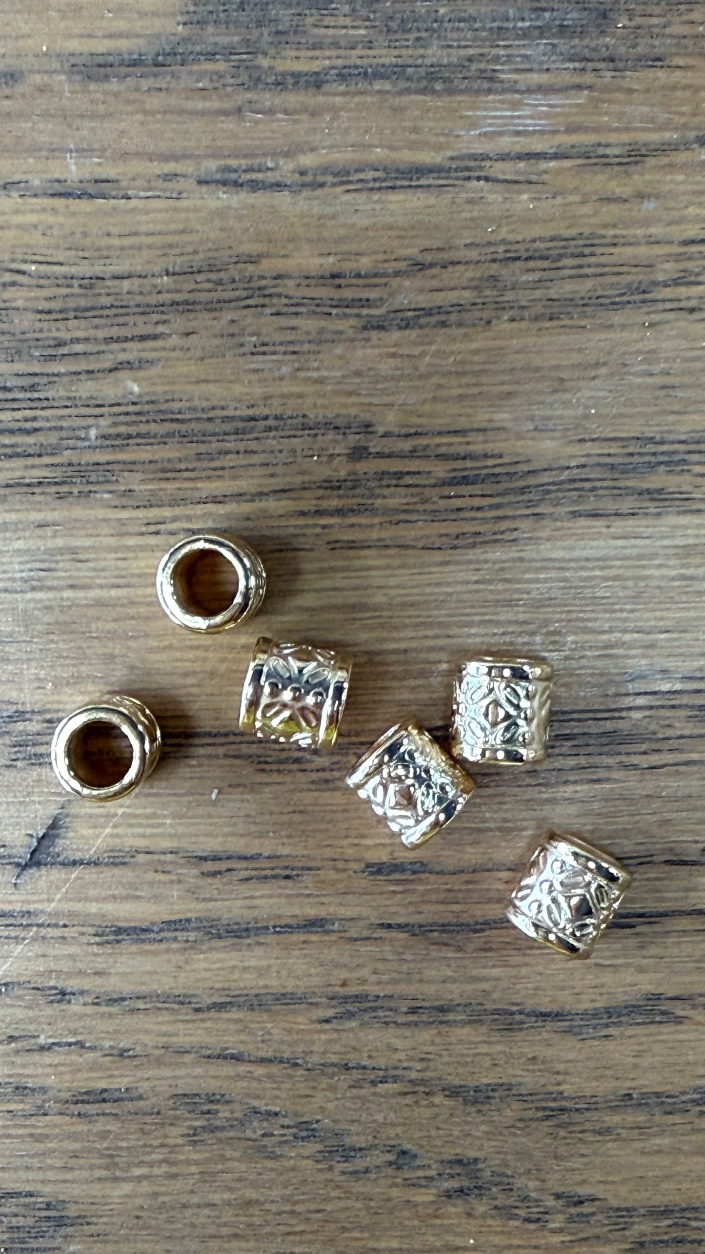 FLOWER TUBE 9MM GOLD 2 PC