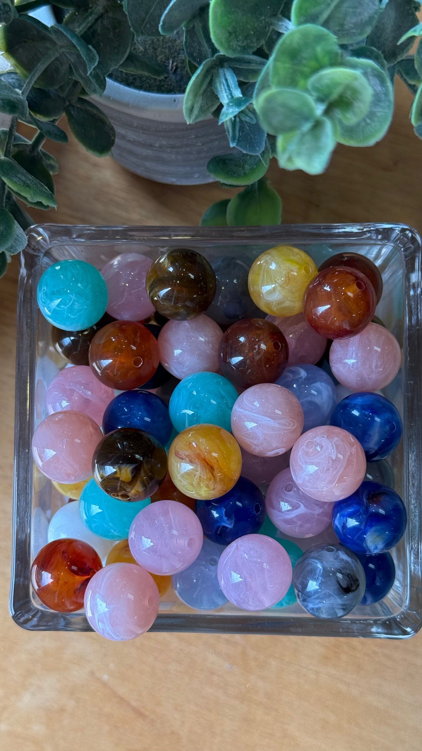 ACRYLIC BEADS 18MM ROUND 20 PC