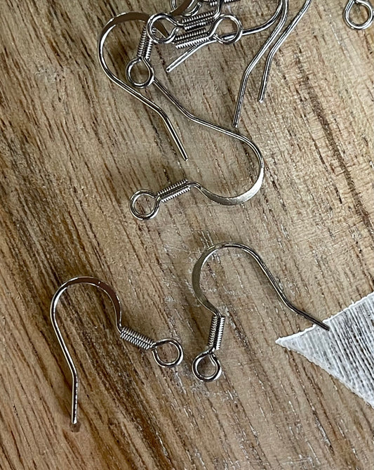 Earring hook flat spring sst 5 pairs