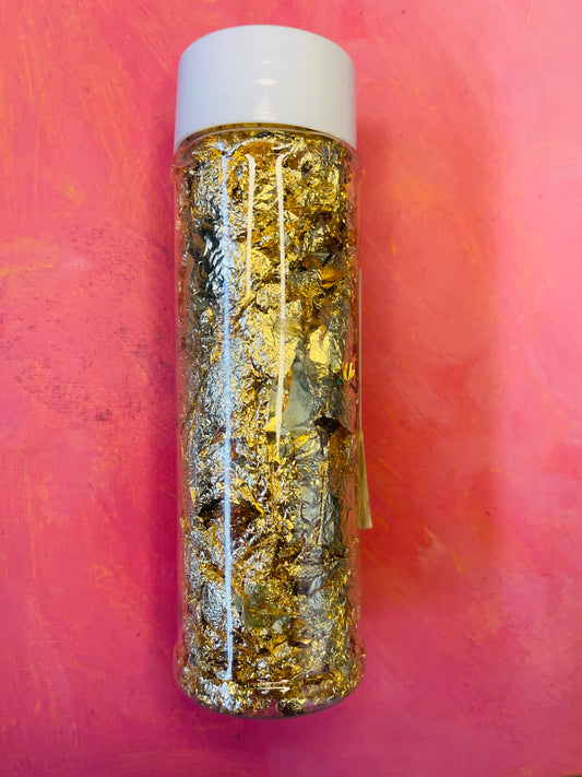 GOLD LEAF FLAKES 0.5 OZ
