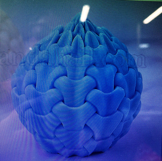 CANDLE MOLD ROUND texture weave