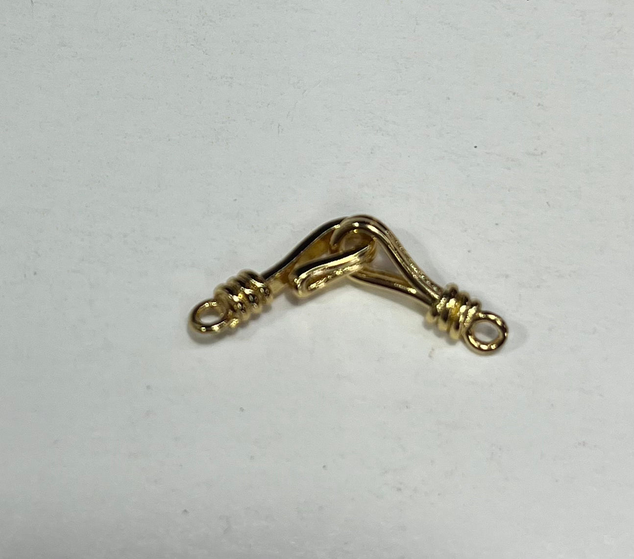Hook clasp wired GP 18kt