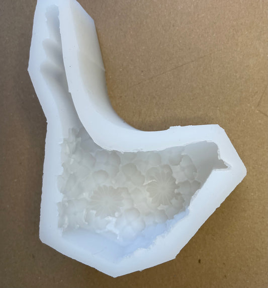 MOLD BIRD WITH FLOWERS SILICONE 1 PC