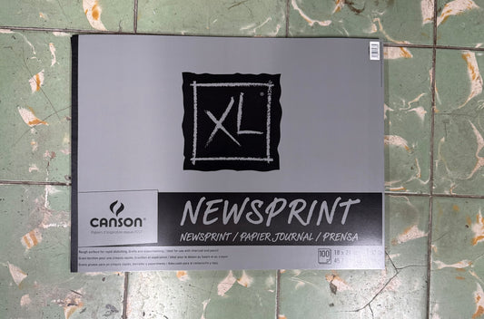 NEWSPRINT PAPER PAD 18X24 30 LB ROUGH 100 PAGES CANSON XL
